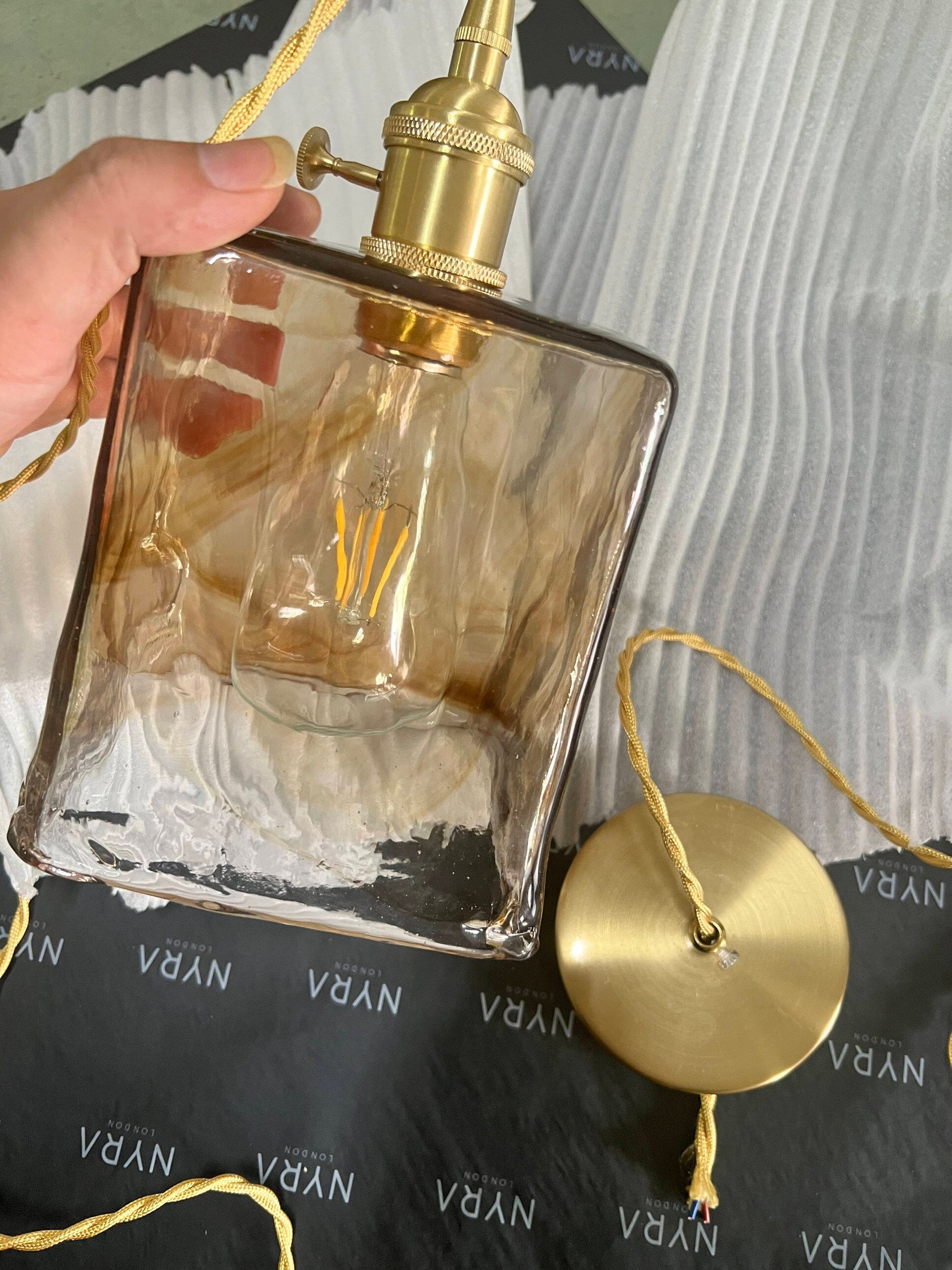 AstraGlow Modern Glass Ceiling Light For Kitchen And Bath