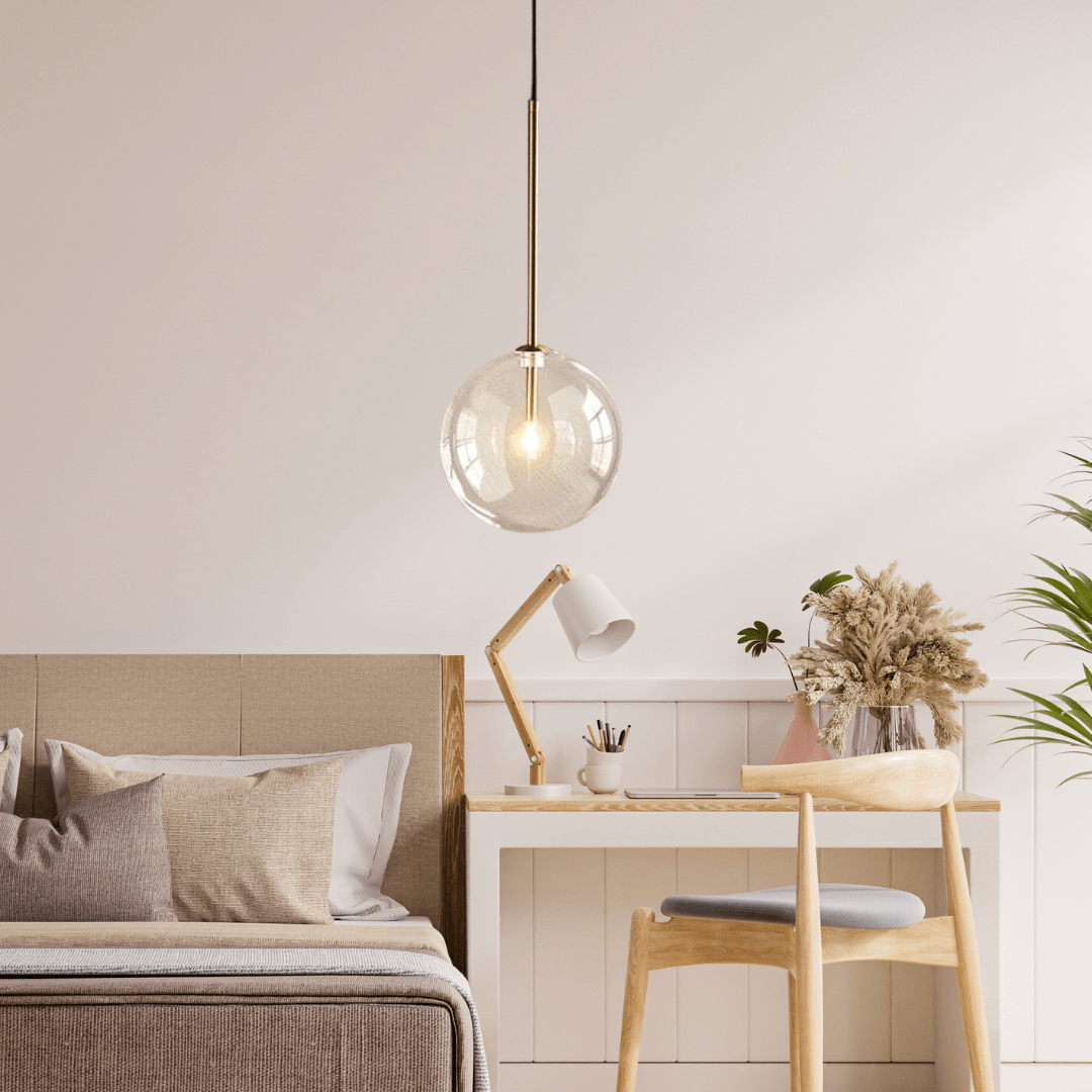 Arden Nordic Glass Orb Pendant Lights by Linvale Studio