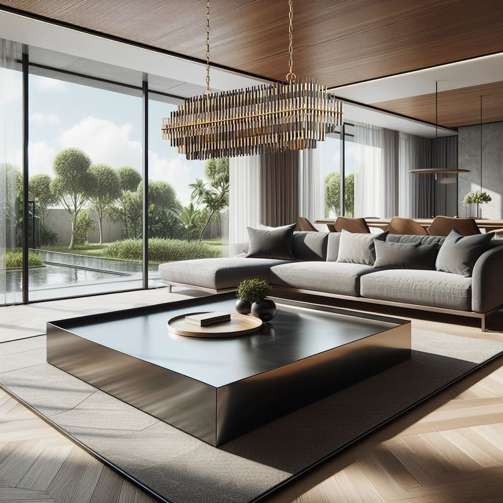 Lyraelle | Art Deco Crystal Iron Rectangle Chandelier