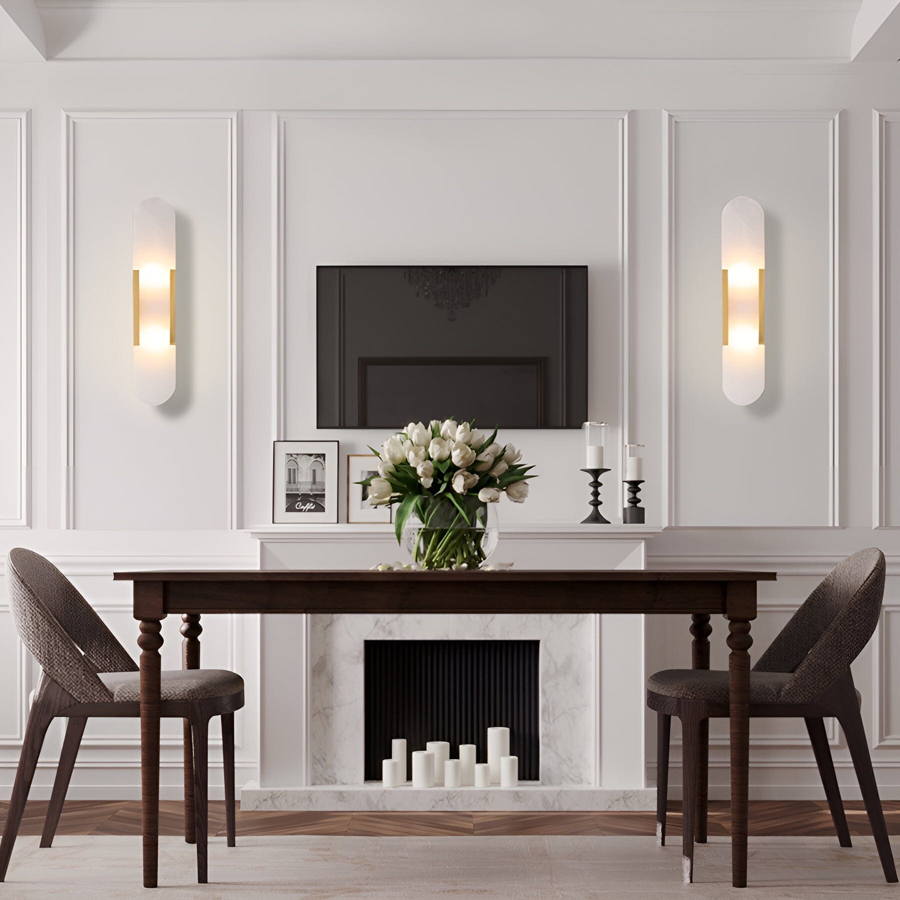 Aurelia Marble Wall Lamp Handcrafted Roman Style Lighting