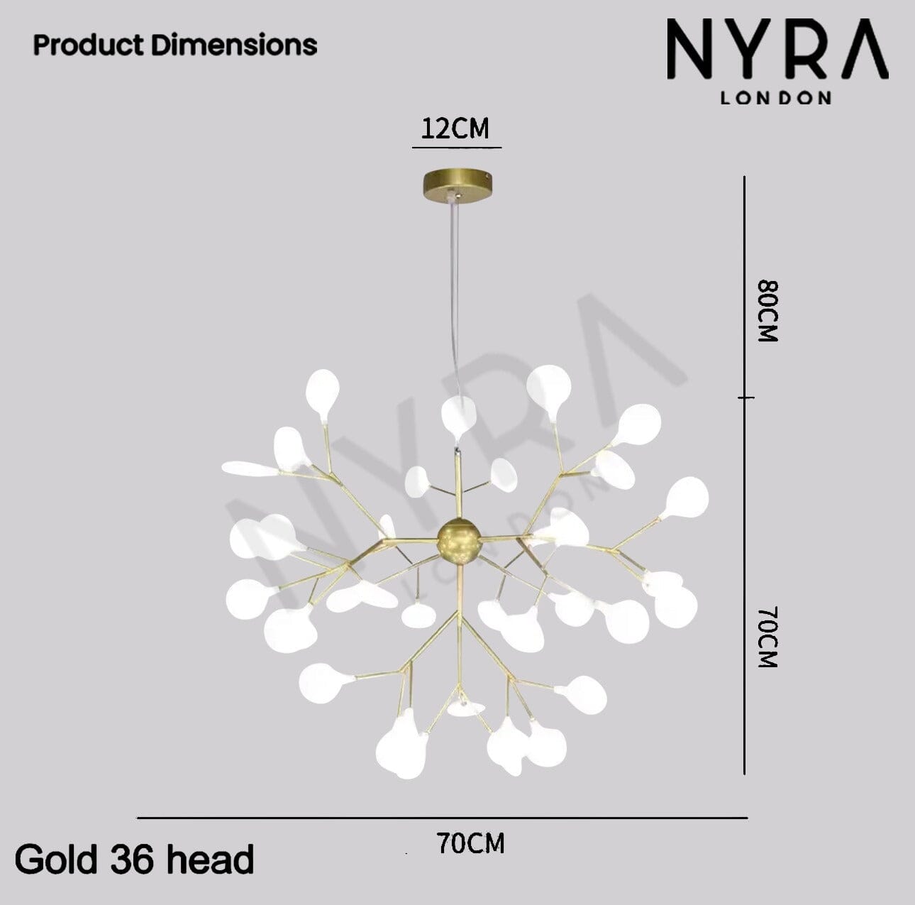 LumaFlare Iron LED Chandelier for Modern Interiors Style