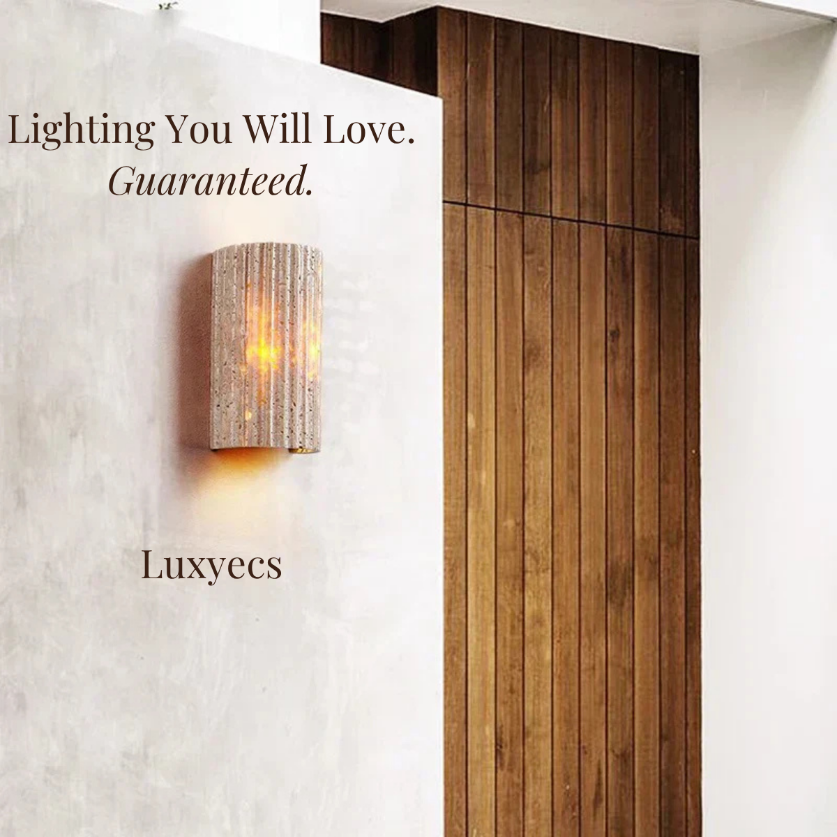 Natural Stone Wall Lamp With Indoor LED Lighting, Wall Mounted