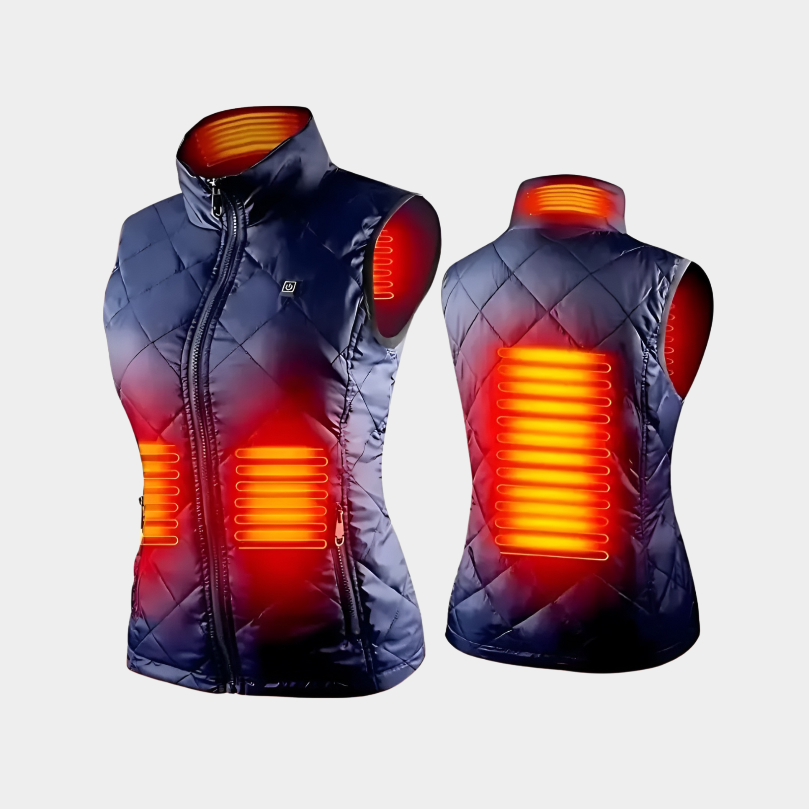 Women's Heated Vest With Dual Controls And Nine Heating Zones