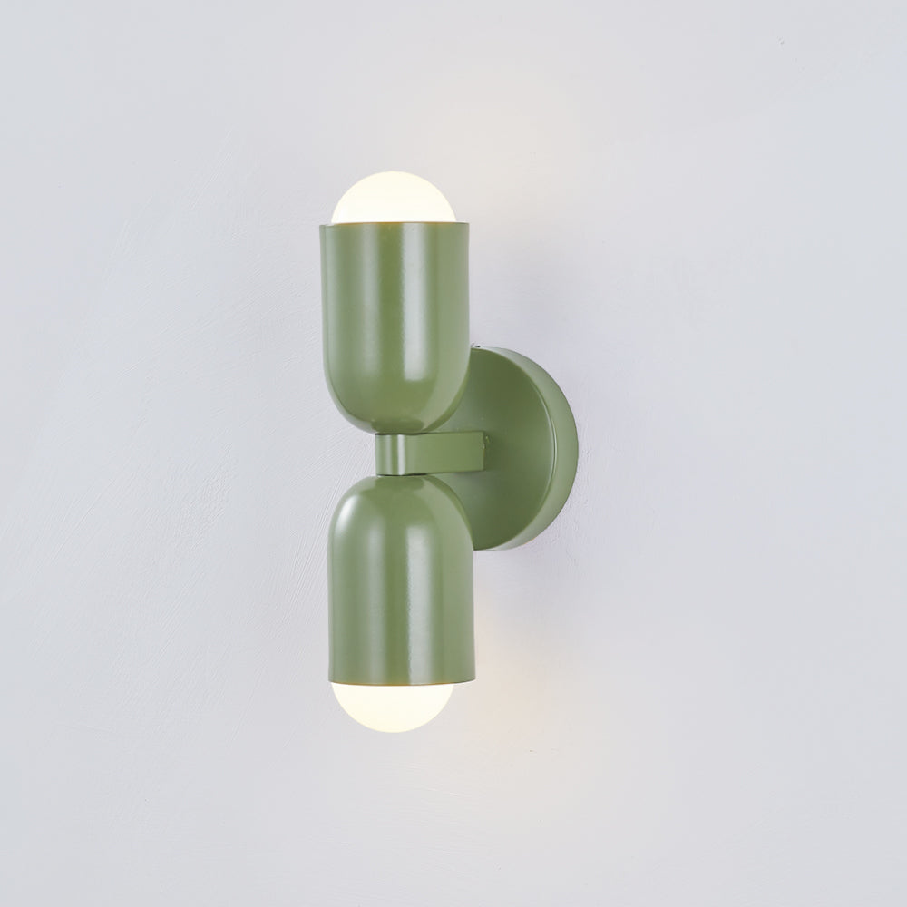 Asterra Metal LED Wall Light in Green, Pink or Red for Modern Living Spaces