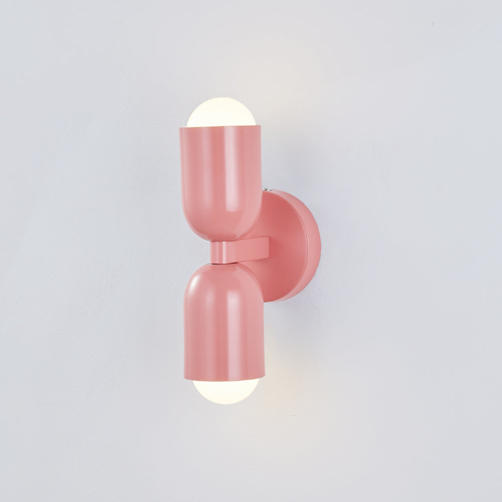 Asterra Metal LED Wall Light in Green, Pink or Red for Modern Living Spaces