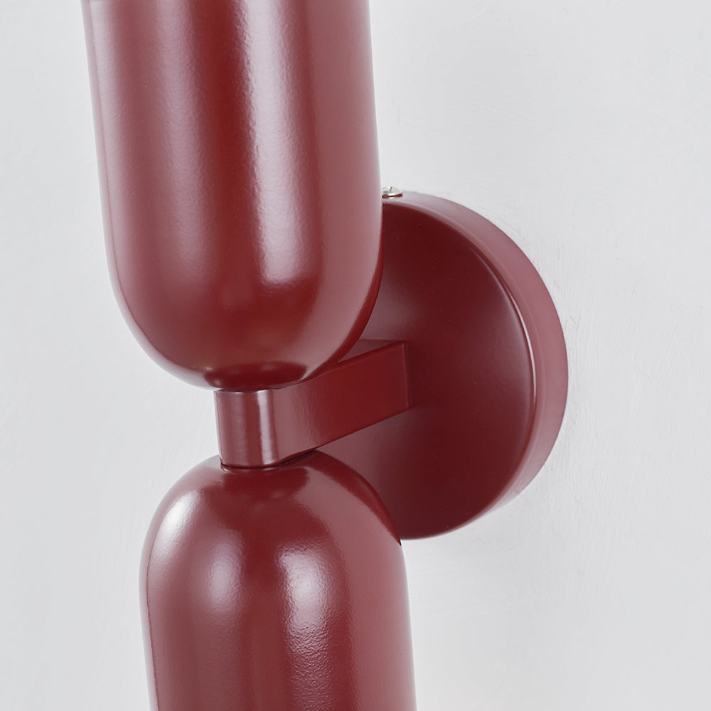 Asterra Metal LED Wall Light in Green, Pink or Red for Modern Living Spaces