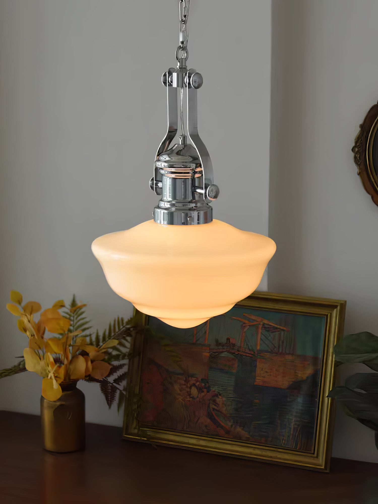 Vernaro | School-Style Pendant Lamp With Glass Shades