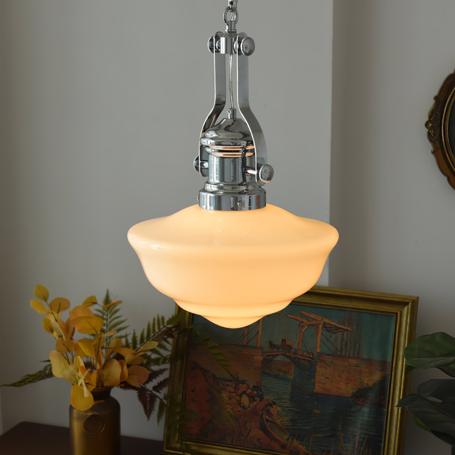 Vernaro | School-Style Pendant Lamp With Glass Shades