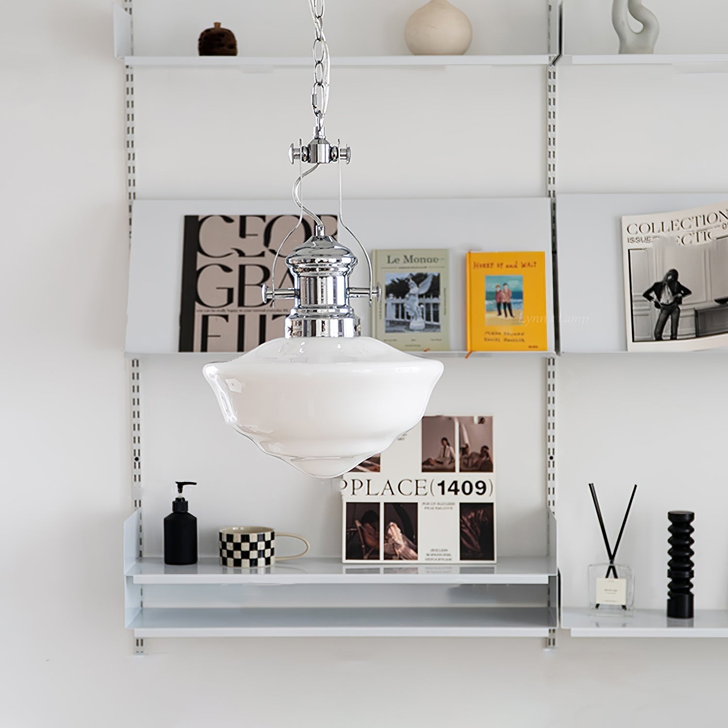 Vernaro | School-Style Pendant Lamp With Glass Shades