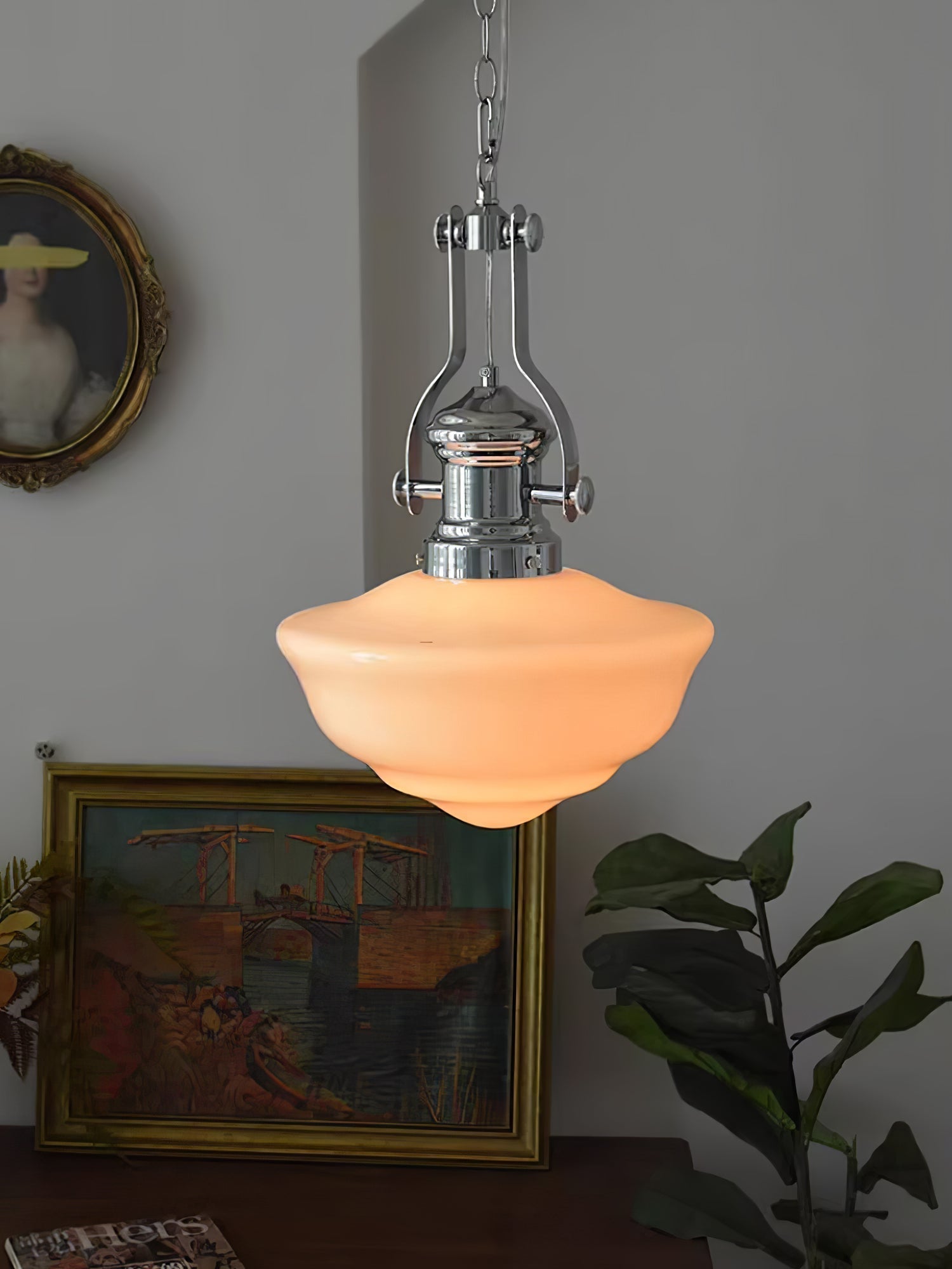 Vernaro | School-Style Pendant Lamp With Glass Shades