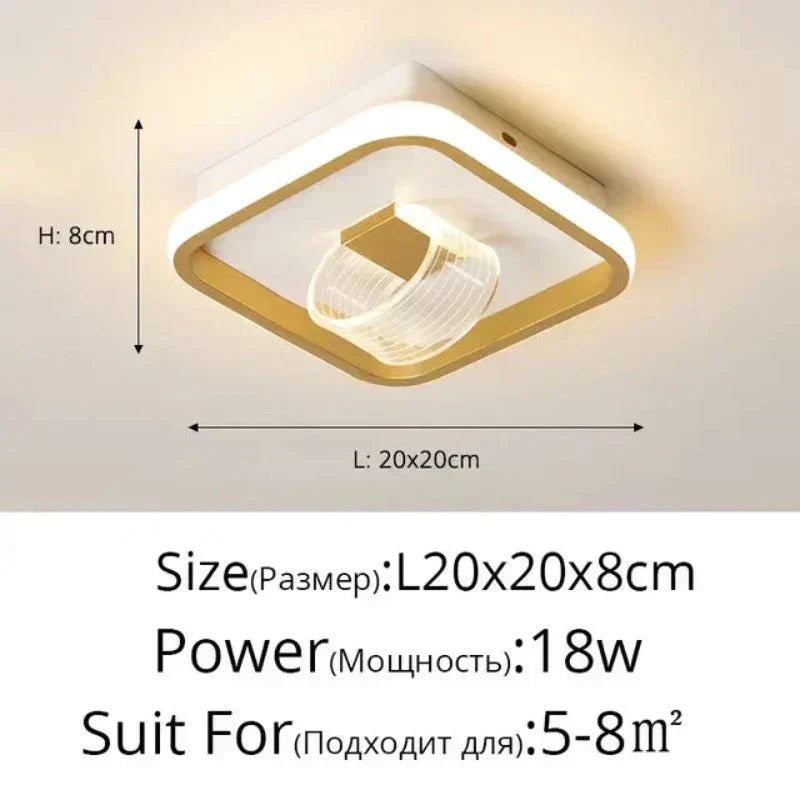 AureaLume akryl taklampe med retro moderne glød for varm atmosfære