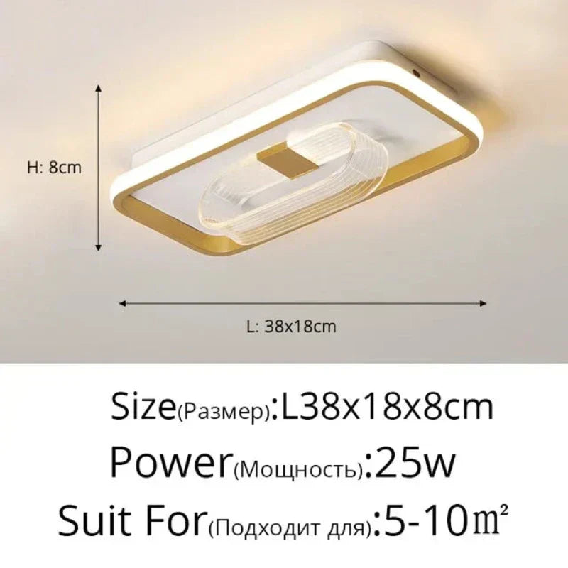 AureaLume akryl taklampe med retro moderne glød for varm atmosfære