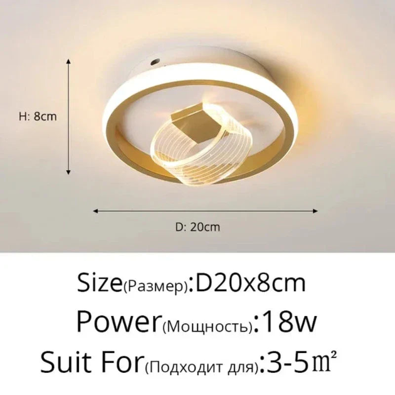 AureaLume akryl taklampe med retro moderne glød for varm atmosfære