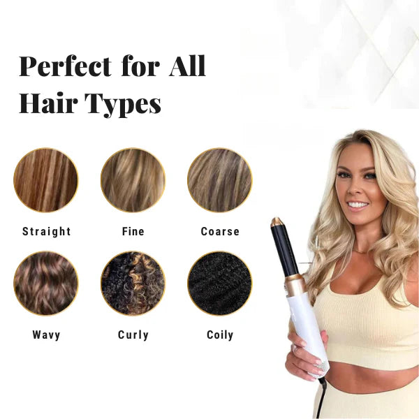 AeroLux 4-in-1 hiustenmuotoilija kuivaamiseen, kihartamiseen, suoristamiseen ja tuuheuttamiseen