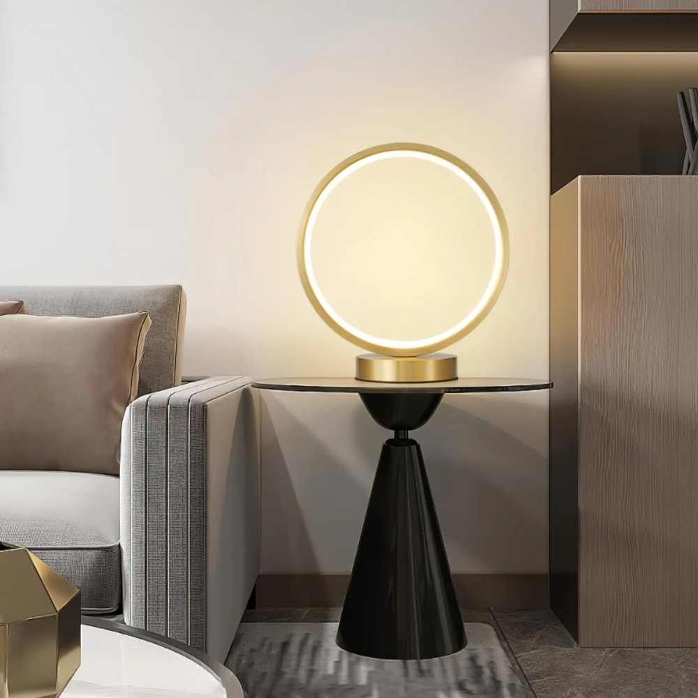 Candeeiro de Secretária LED Lumora Circle | Candeeiro de Mesa Moderno de Luz do Dia