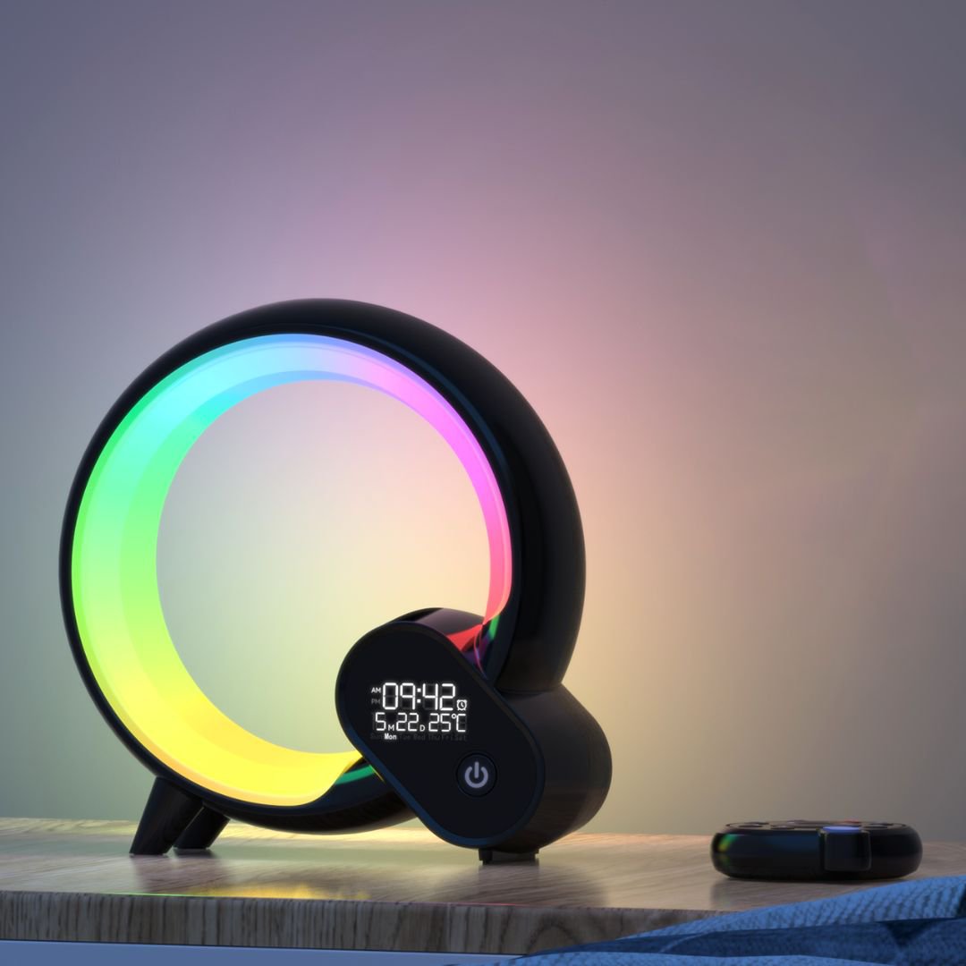 AuroraGlow Night Light With Sunrise Alarm And Bluetooth RGB