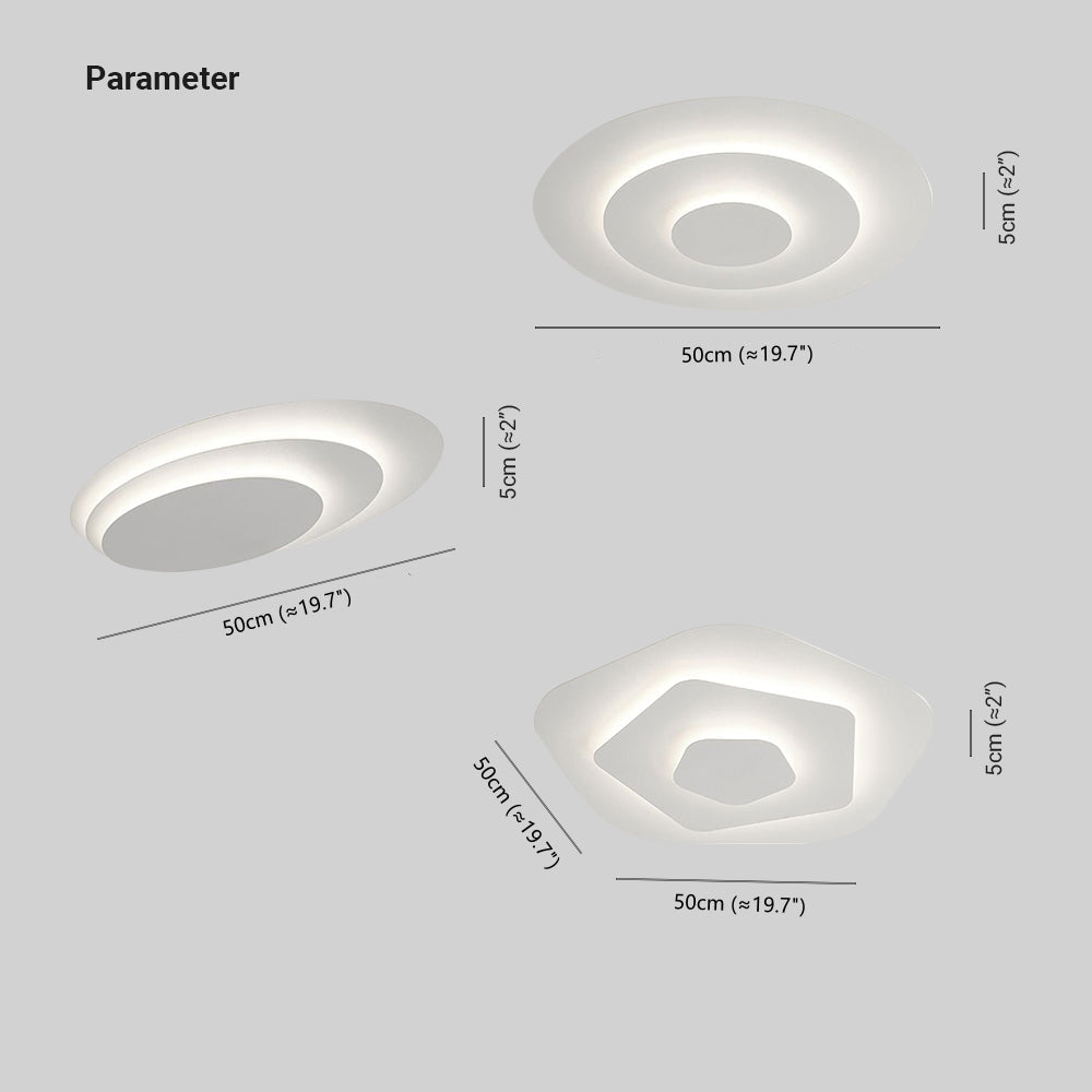 AeroLuma fehér LED mennyezeti lámpa akril és fém burkolattal