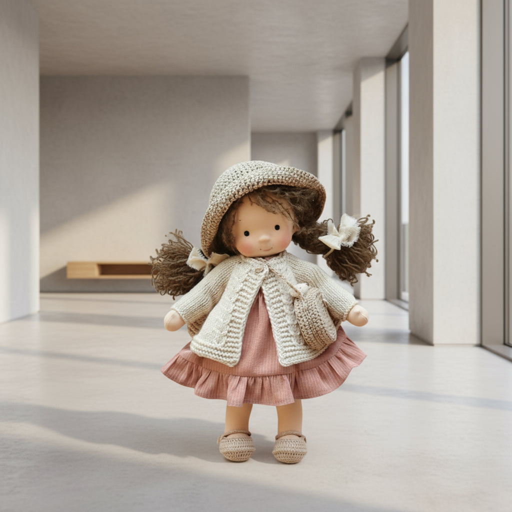 Aurelia Handmade Waldorf Doll Made Of Cotton For Creative Play