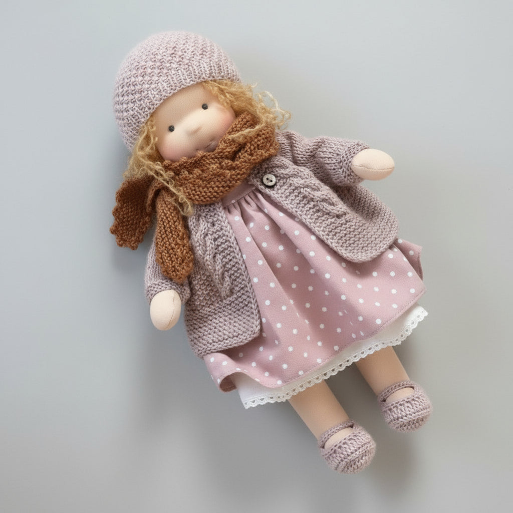 Aurelia Handmade Waldorf Doll Made Of Cotton For Creative Play
