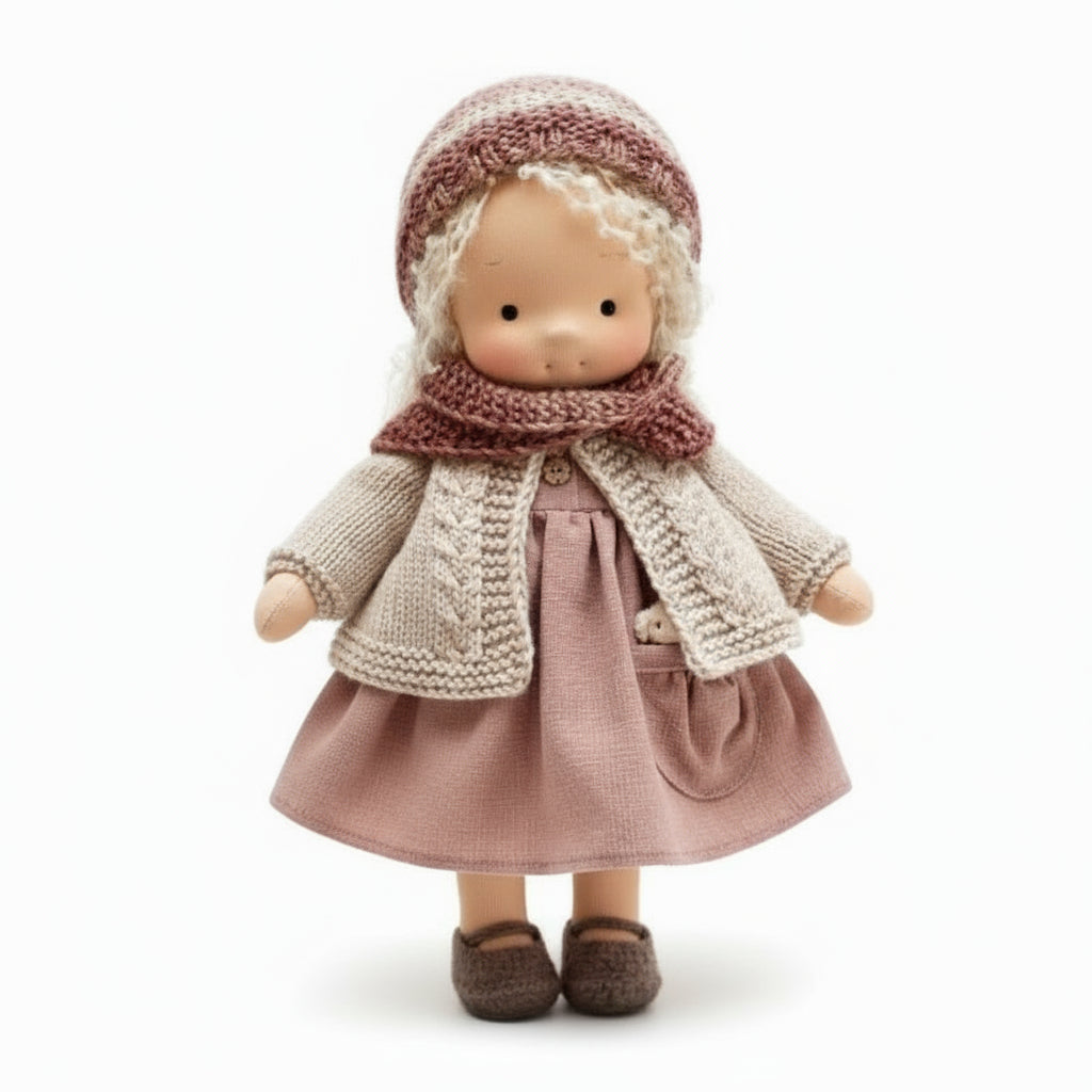 Aurelia Handmade Waldorf Doll Made Of Cotton For Creative Play