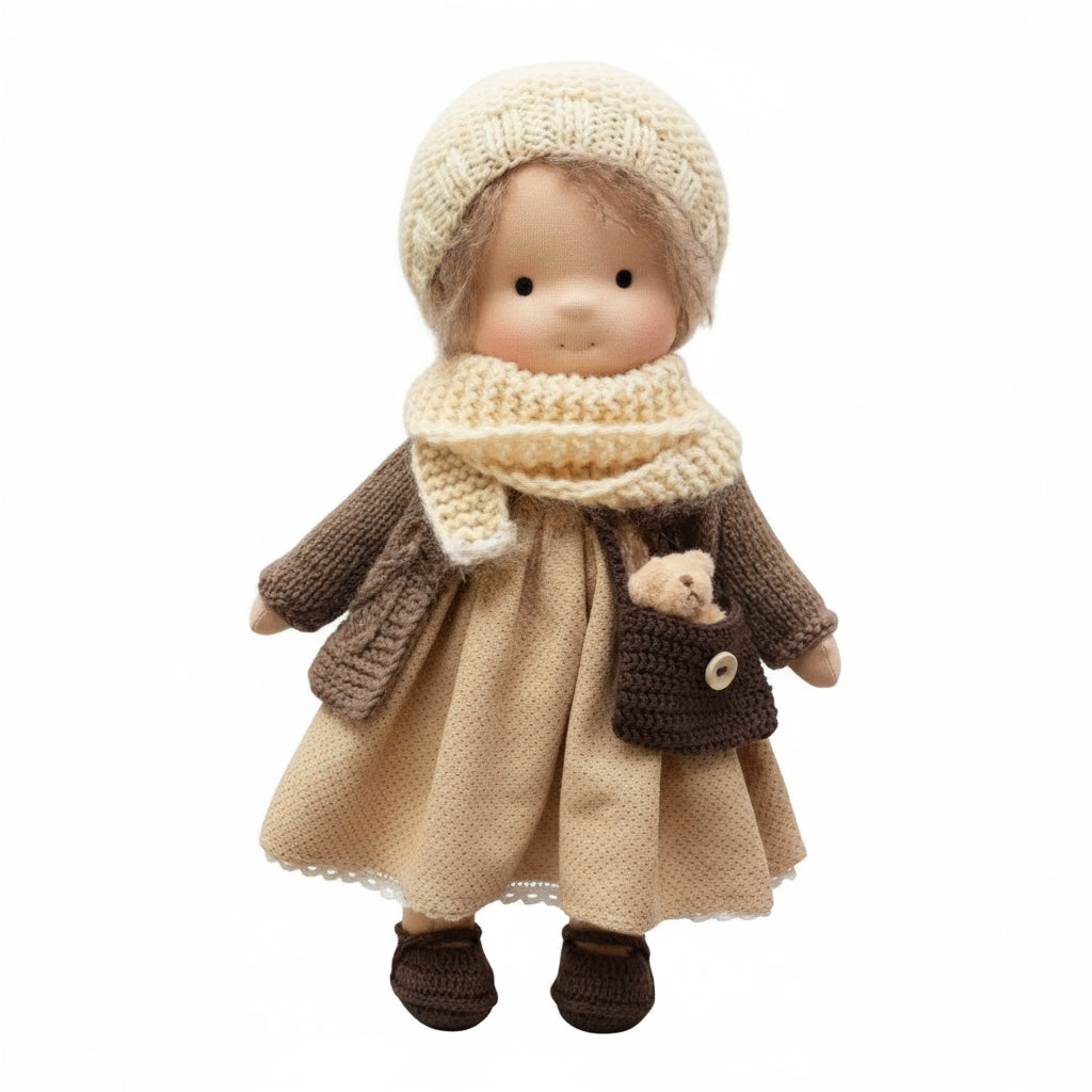 Aurelia Handmade Waldorf Doll Made Of Cotton For Creative Play