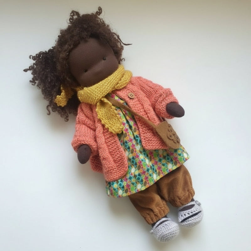 Aurelia Handmade Waldorf Doll Made Of Cotton For Creative Play