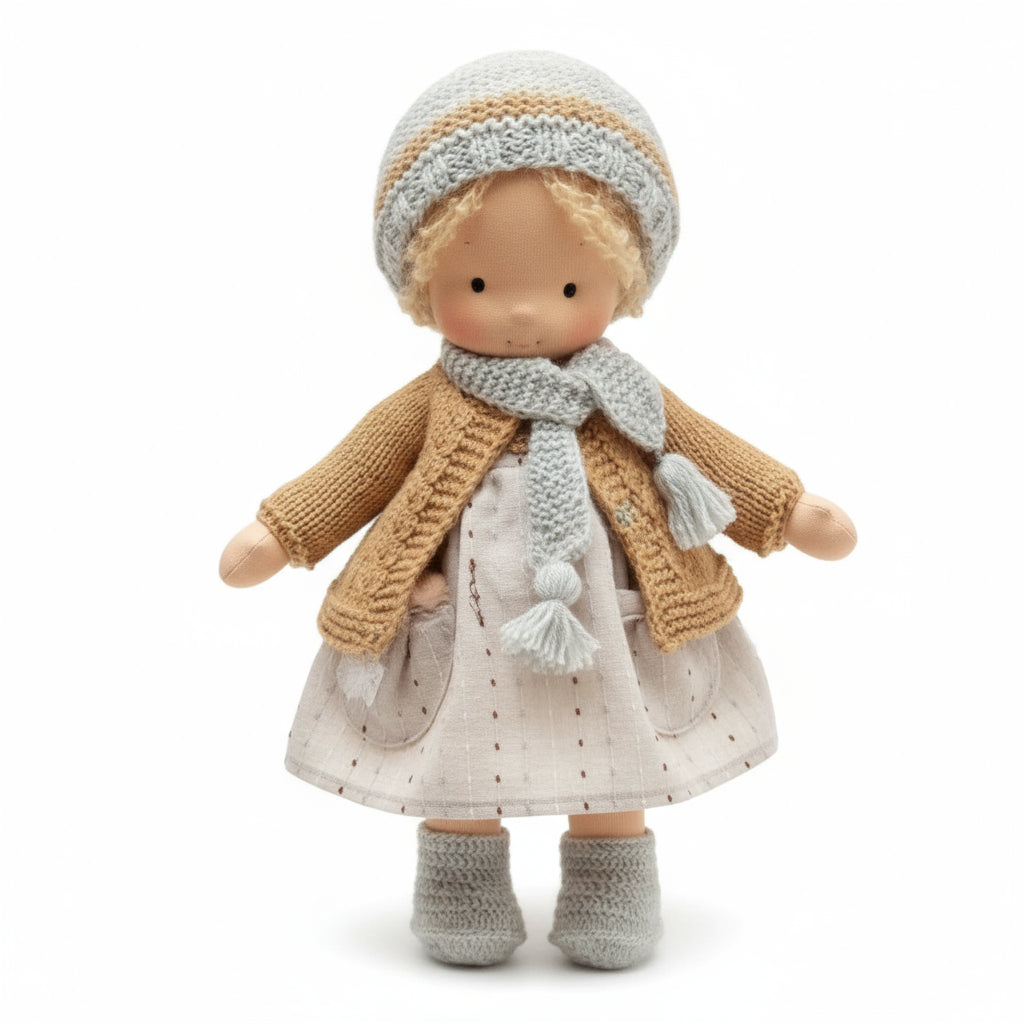 Aurelia Handmade Waldorf Doll Made Of Cotton For Creative Play