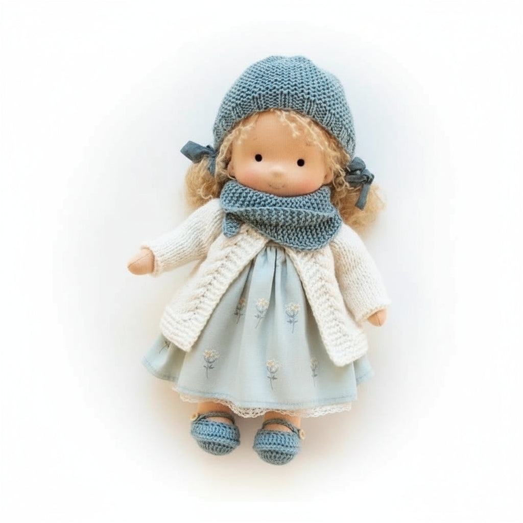 Aurelia Handmade Waldorf Doll Made Of Cotton For Creative Play