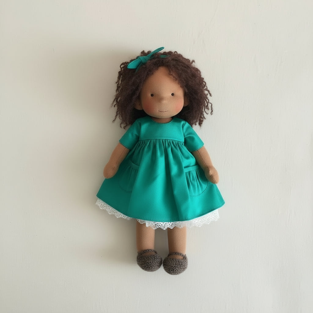 Aurelia Handmade Waldorf Doll Made Of Cotton For Creative Play