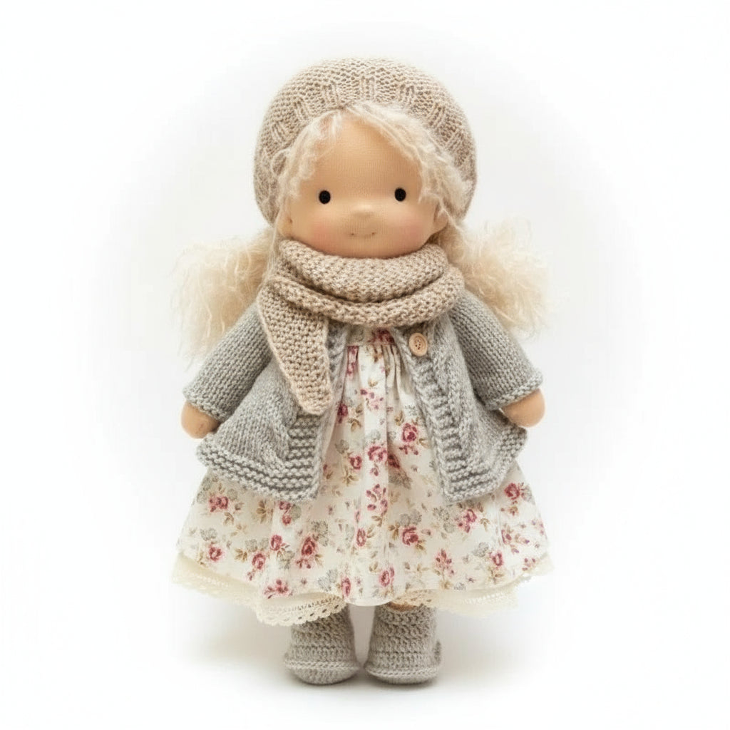 Aurelia Handmade Waldorf Doll Made Of Cotton For Creative Play