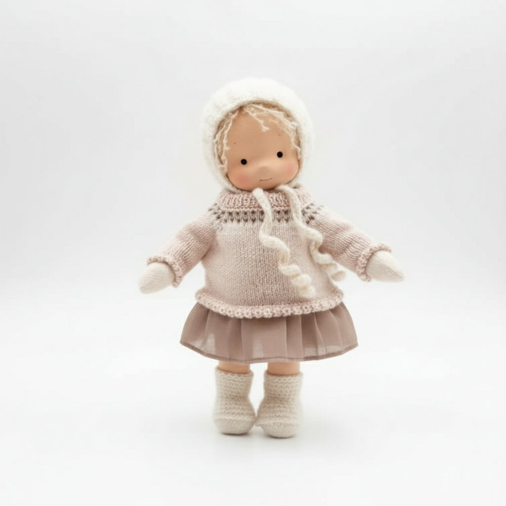 Aurelia Handmade Waldorf Doll Made Of Cotton For Creative Play