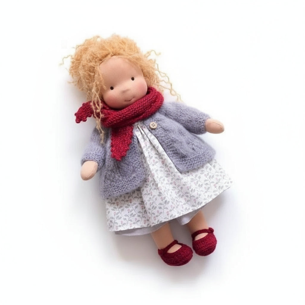 Aurelia Handmade Waldorf Doll Made Of Cotton For Creative Play