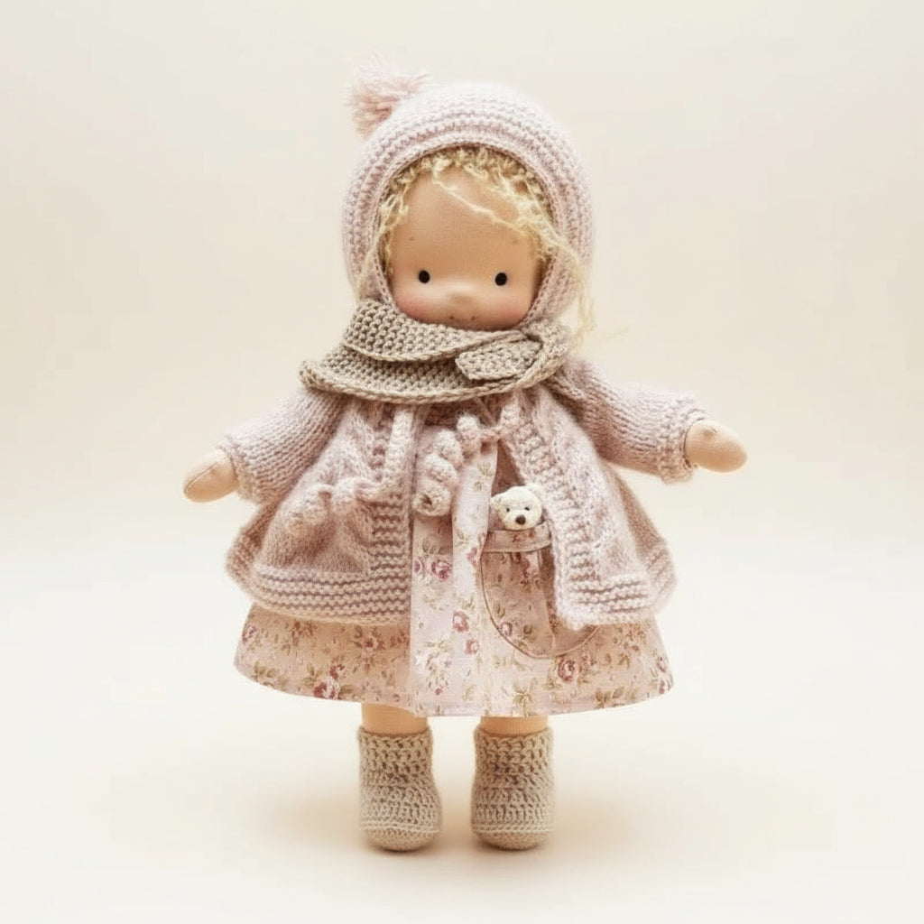 Aurelia Handmade Waldorf Doll Made Of Cotton For Creative Play
