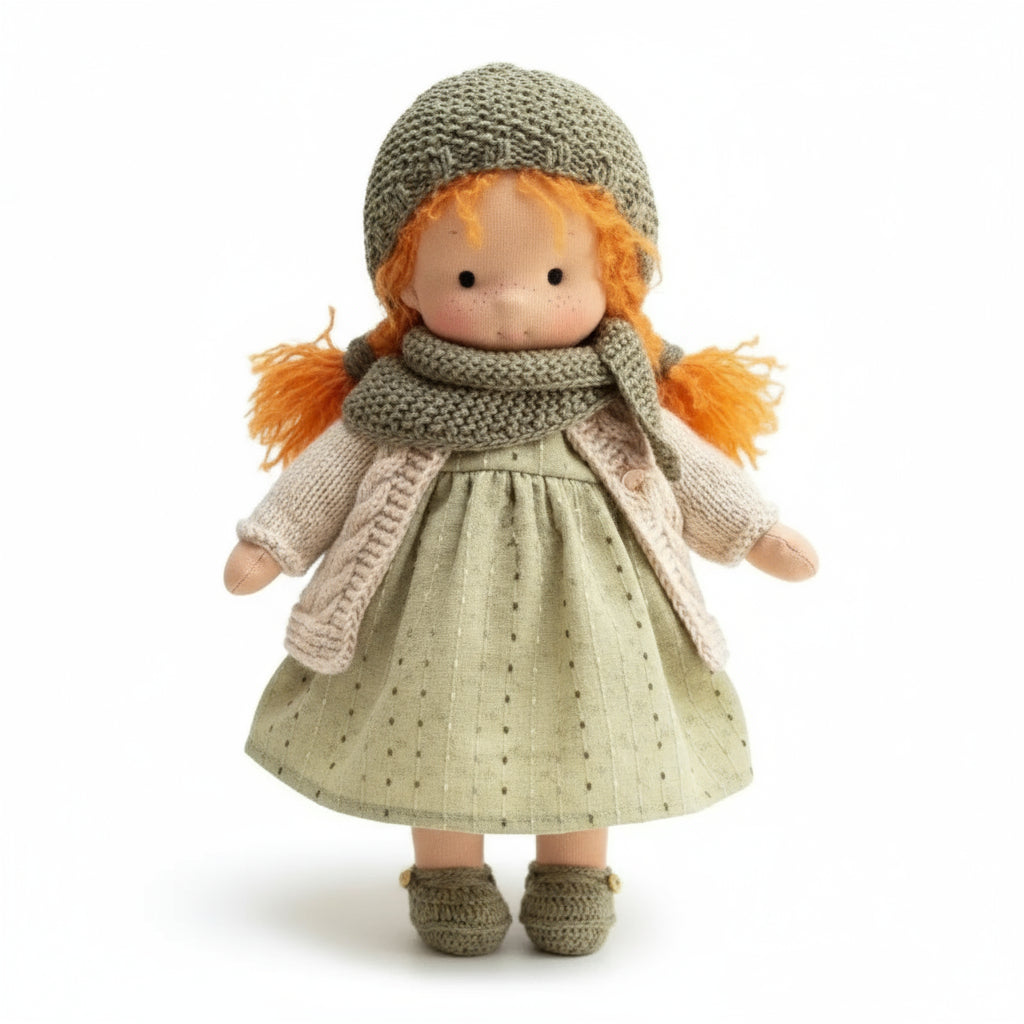 Aurelia Handmade Waldorf Doll Made Of Cotton For Creative Play