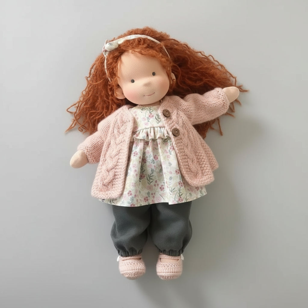 Aurelia Handmade Waldorf Doll Made Of Cotton For Creative Play
