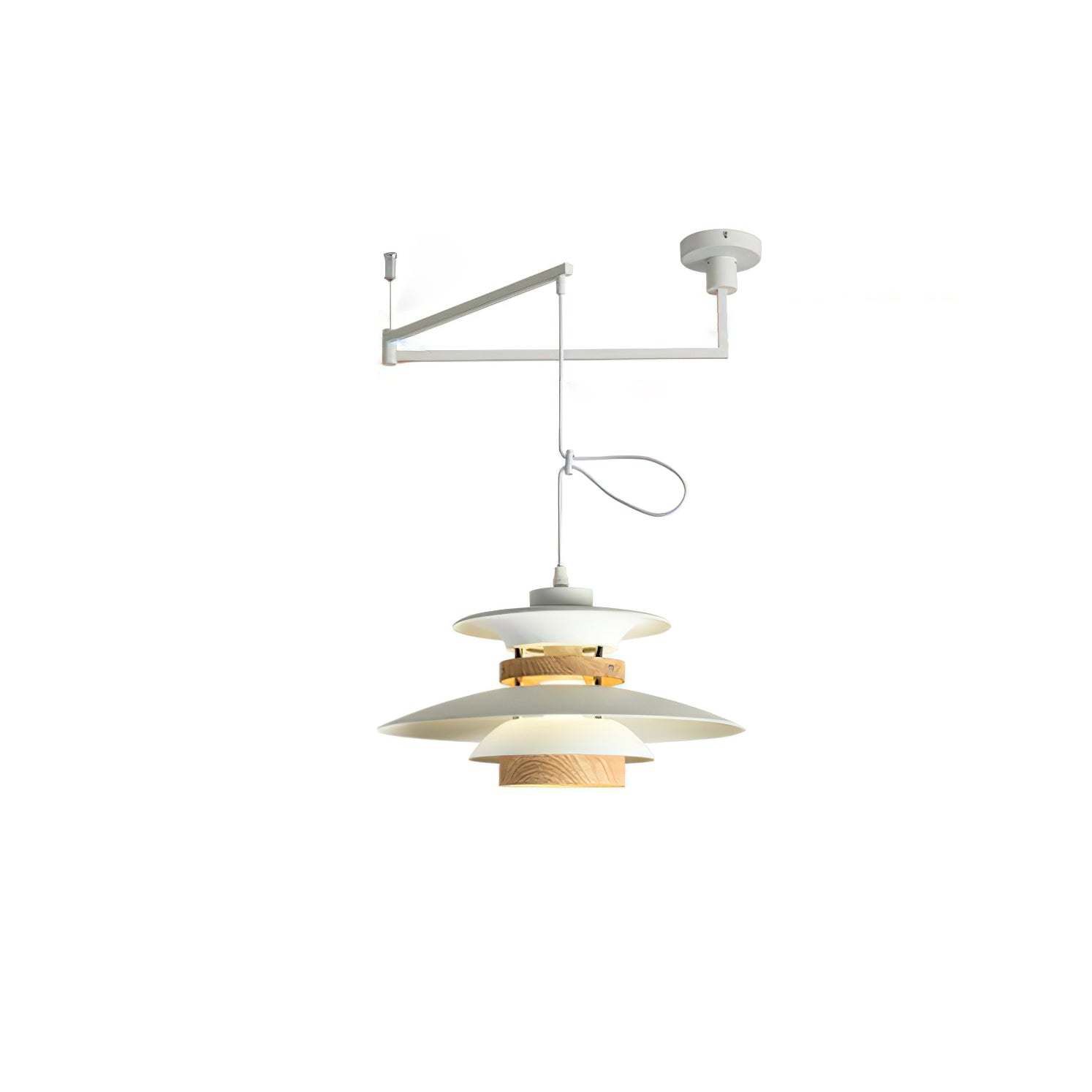 Aurelle Swivel-Arm Pendant Light With Four LED Shades