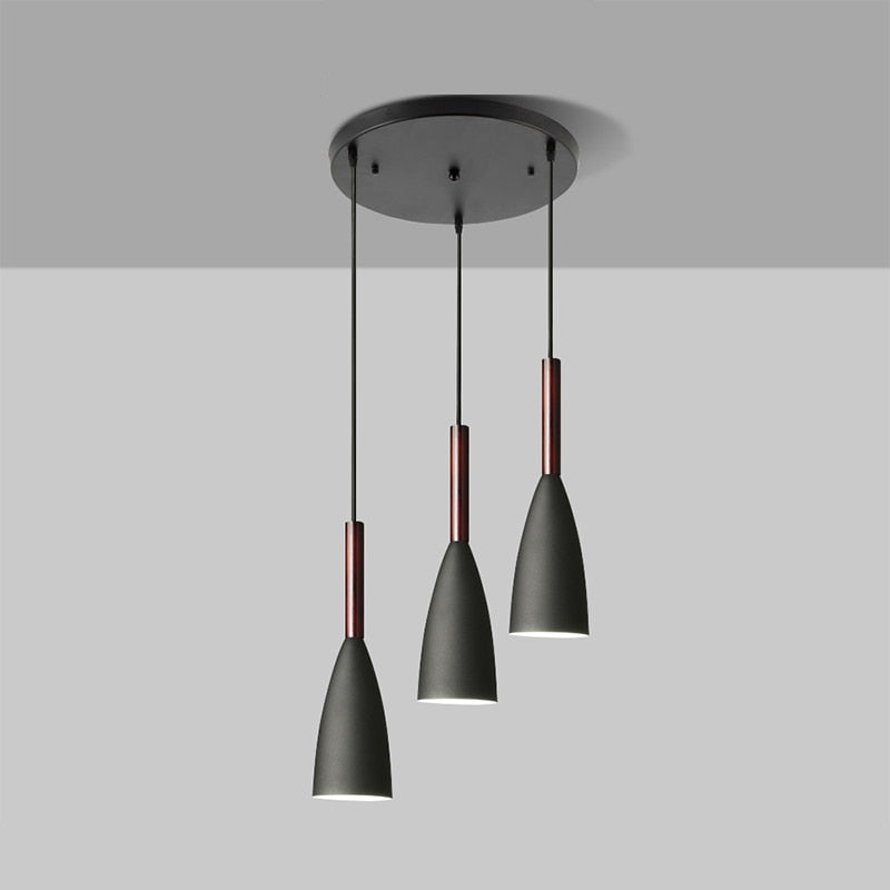 Northern Glow 3-Light Pendant With Aluminum Body And Adjustable Cable