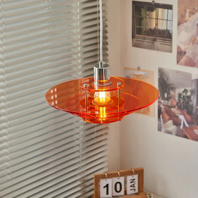 Luminária Pendente Acrílica UFO com Elegância Moderna
