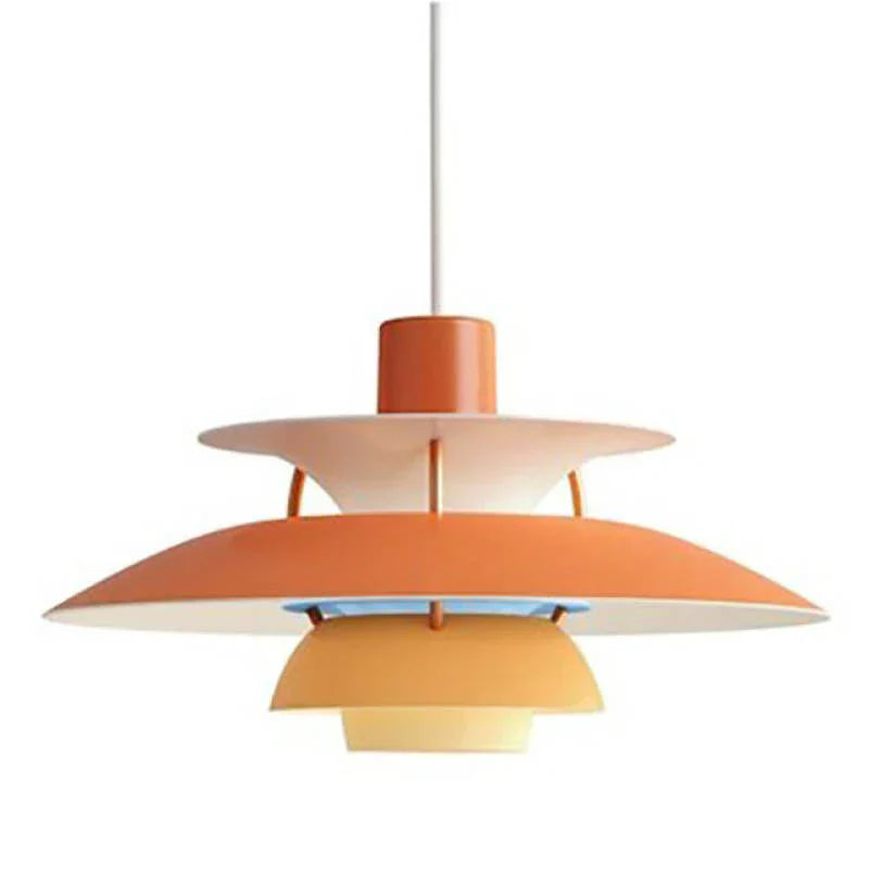 Lunara LED Pendant Lamp in Colorful Metal Finish for Living Spaces