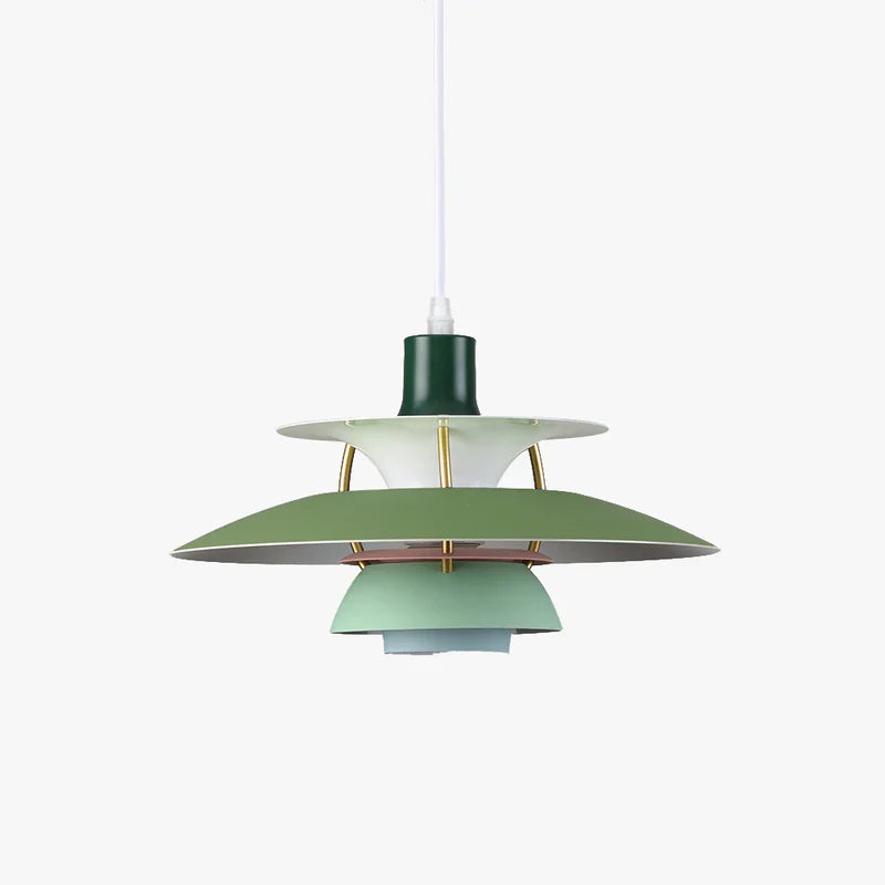 Lunara LED Pendant Lamp in Colorful Metal Finish for Living Spaces