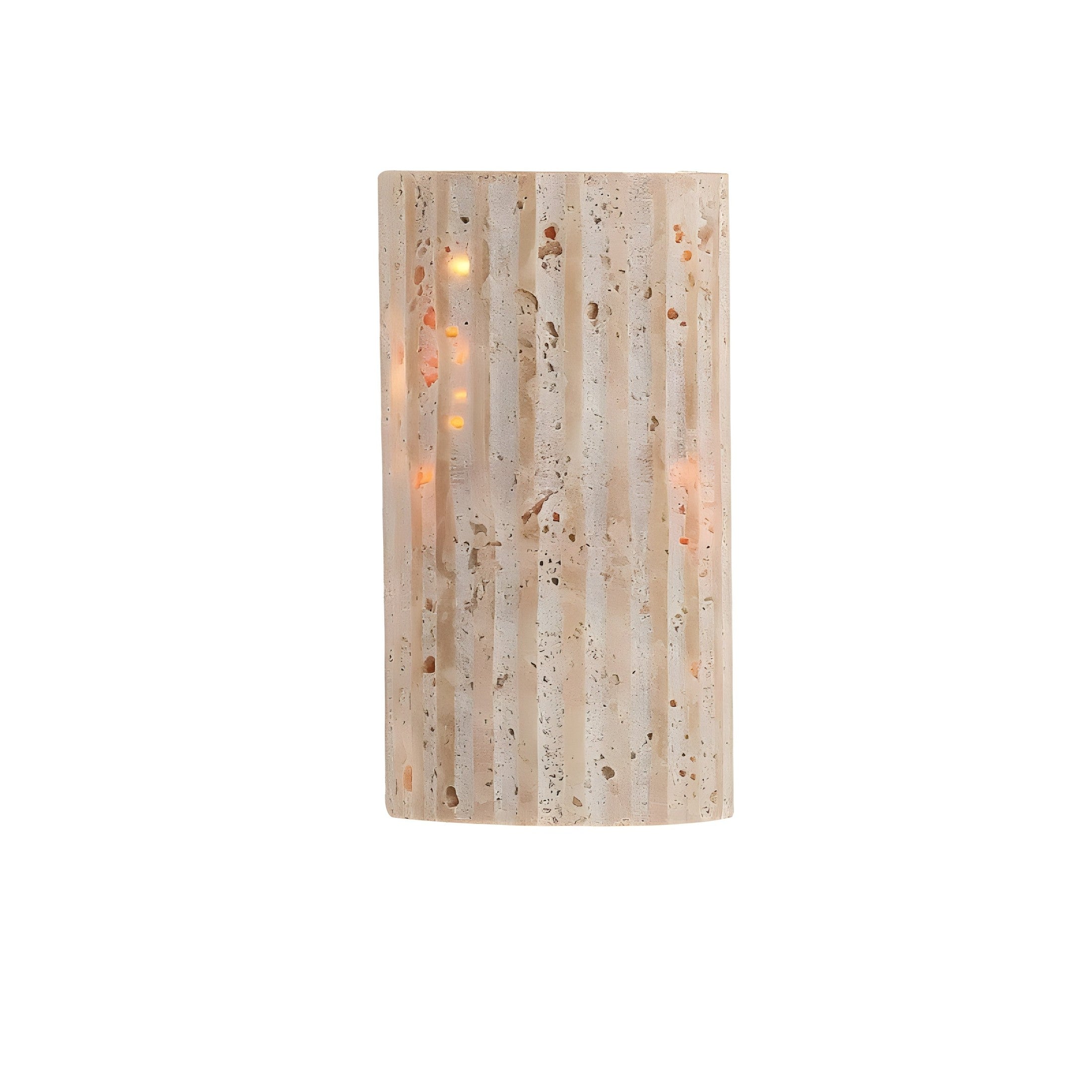 Natural Stone Wall Lamp With Indoor LED Lighting, Wall Mounted