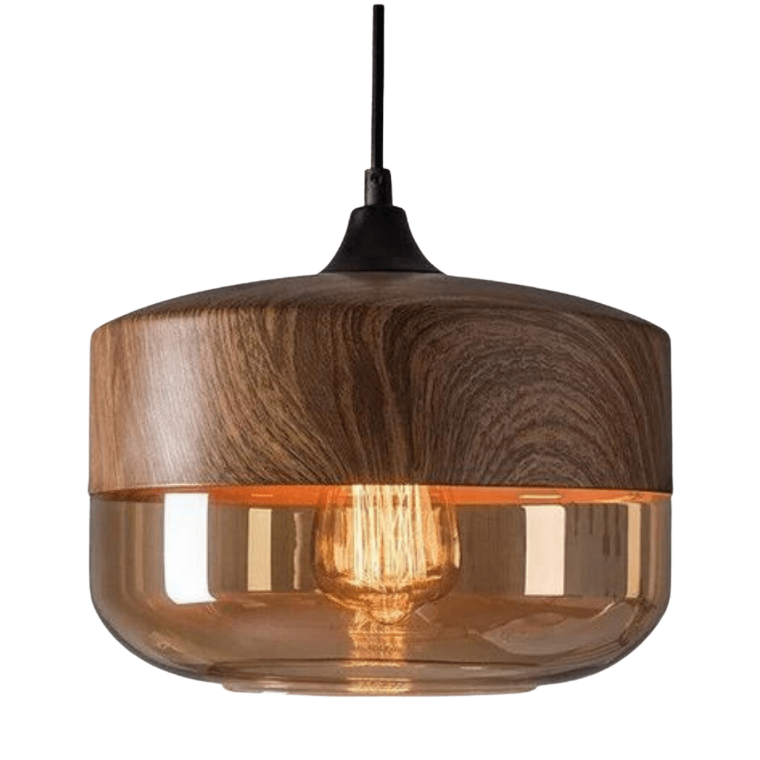 SkandiGlow Elegant Modern Scandinavian Wooden Ceiling Lamp
