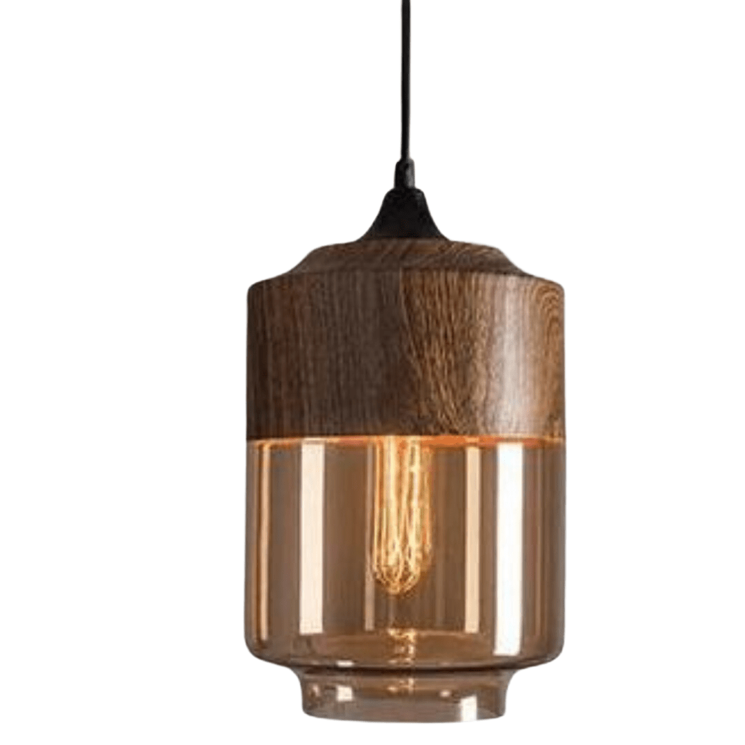 SkandiGlow Elegant Modern Scandinavian Wooden Ceiling Lamp
