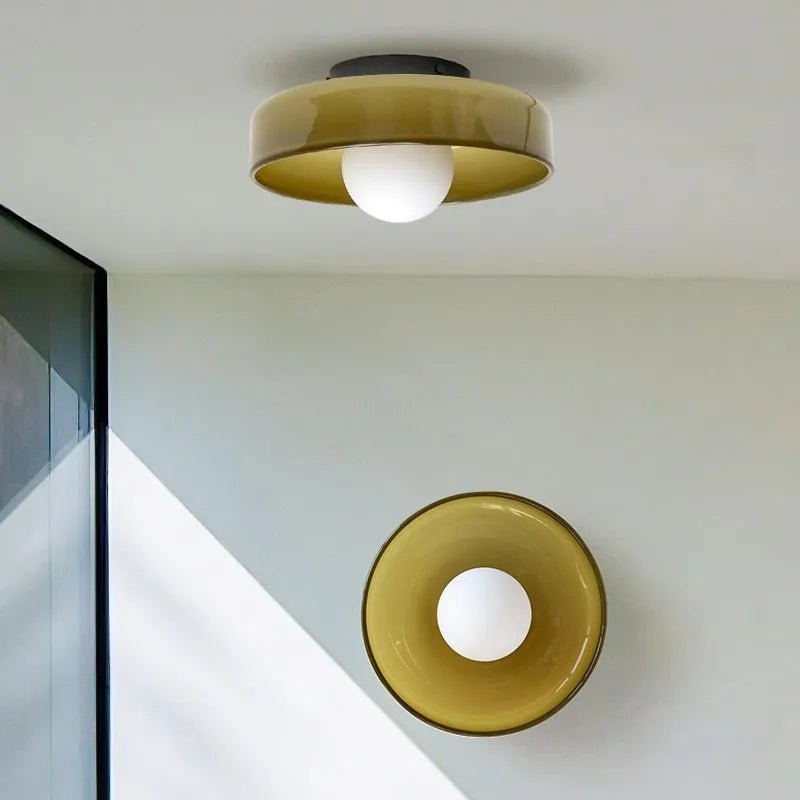 Nordia Glass Ceiling Lamp With Transparent Shade And LED Compatibility