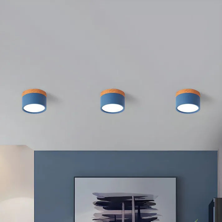 Nordic Cylinder LED Ceiling Light For Hallway With Soft Glow
