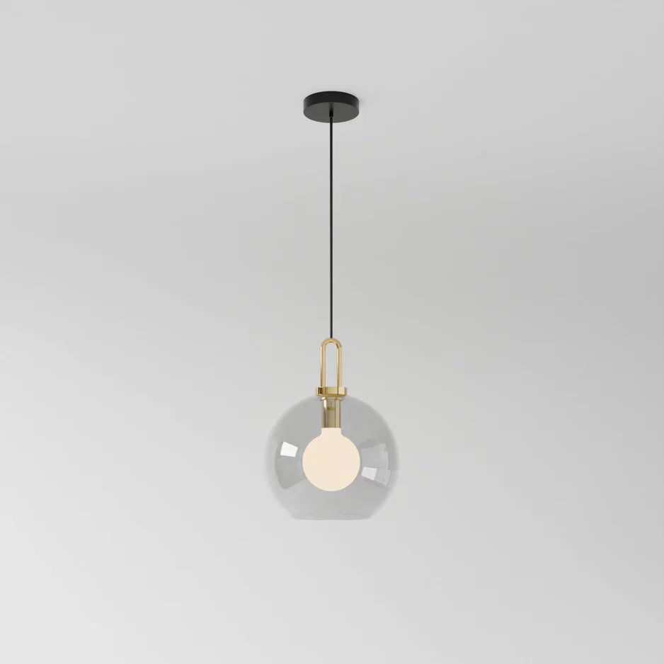 Luz de Realce AureaGlass com Abajur Fosco e Latão