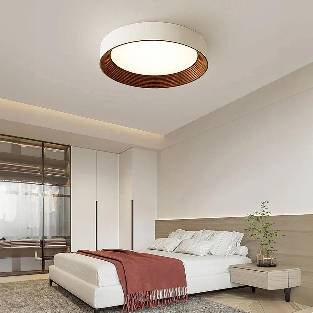 ArborLux Minimal Ceiling Light in Walnut Finish Modern