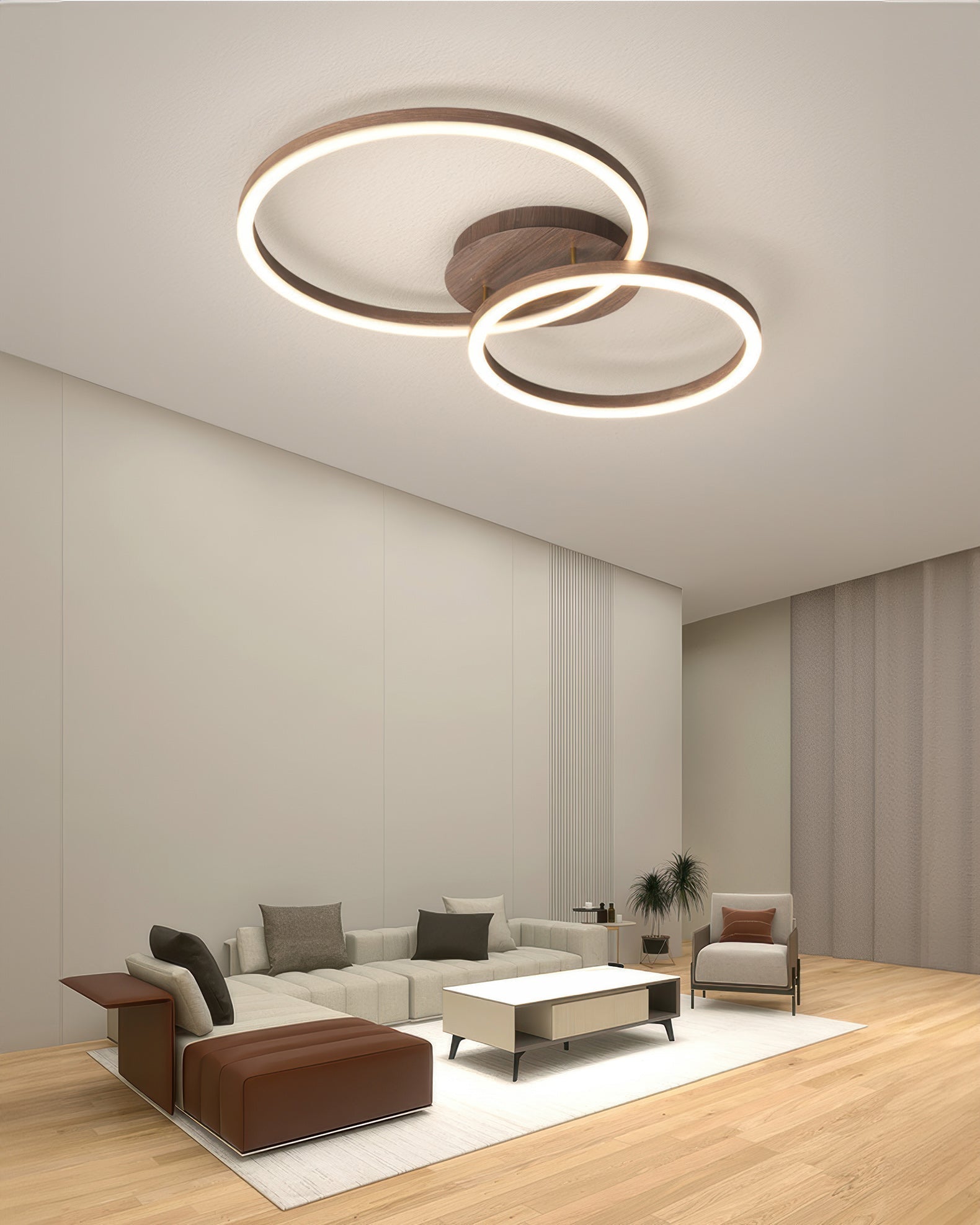 Lampada da soffitto a LED geometrica Asteron a montaggio a filo per case moderne
