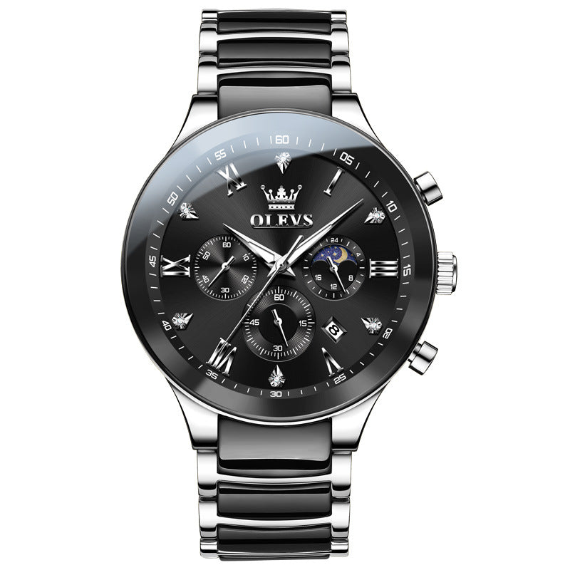 Valorian Crest rozsdamentes acél férfi luxus karóra