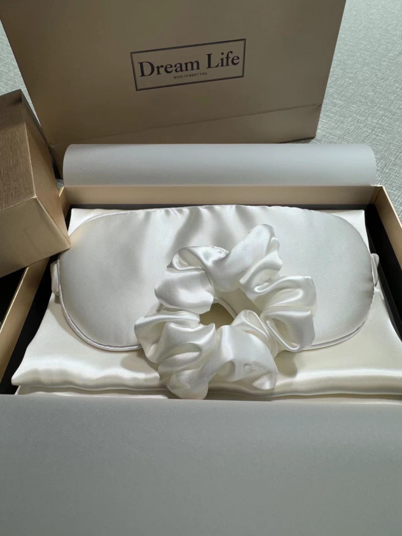 夜曲丝绸睡眠套装含枕套与眼罩